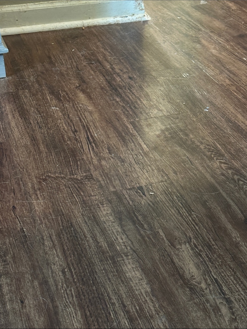 Wood-Effect Vinyl Plank Flooring - Dark Brown